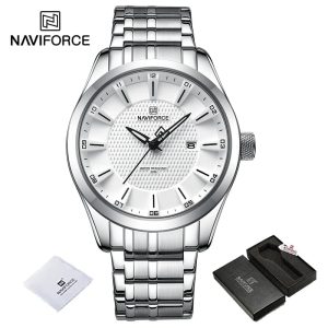 NAVIFORCE 8032 New Design Men Luxury Watch - Silver